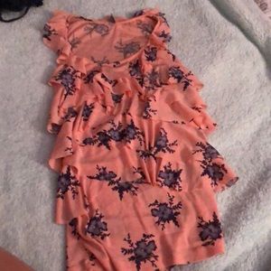 Pink ruffle Charlotte Russe tank top